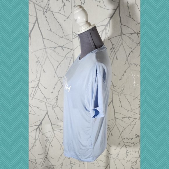 Kittenish Pale Blue Spellout Crewneck Tee - Picture 2 of 4